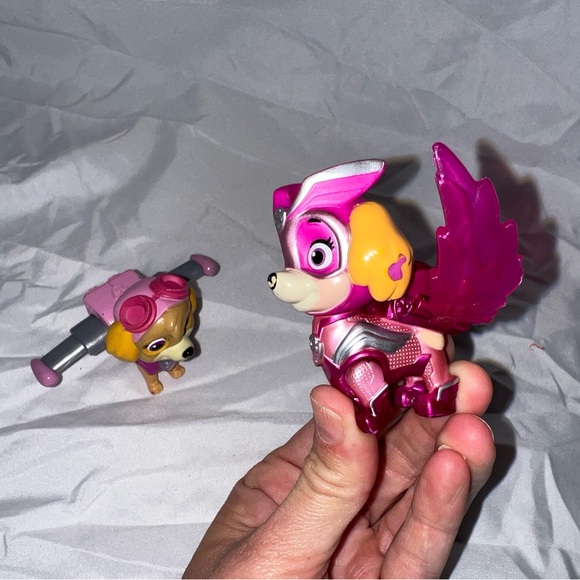 7 Skye toy figures Paw patrol Mighty pups action pup pack super paws plush movie - Picture 8 of 16